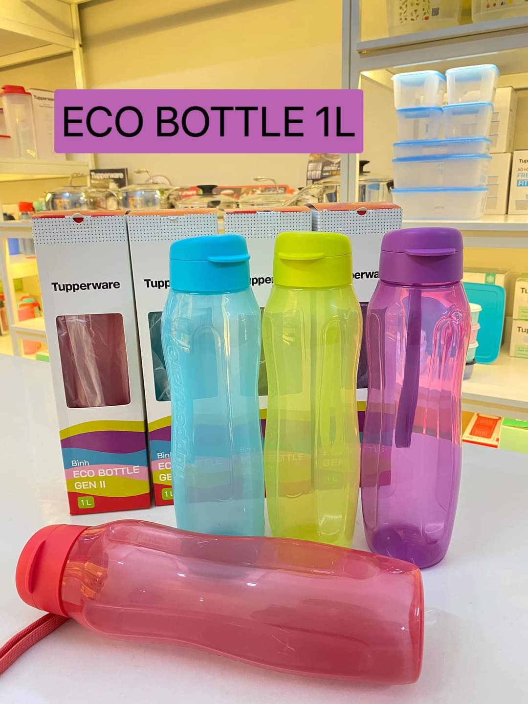 Bình nước Eco Bottle Gen II 1L Tupperware - Hàng chính hãng