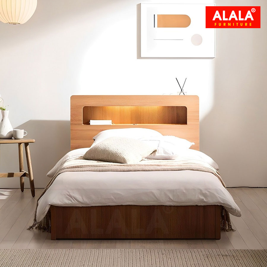 Giường ngủ ALALA1215 + 3 hộc kéo / Miễn phí vận chuyển và lắp đặt/ Đổi trả 30 ngày/ Sản phẩm được bảo hành 5 năm từ thương hiệu ALALA/ Chịu lực 700kg
