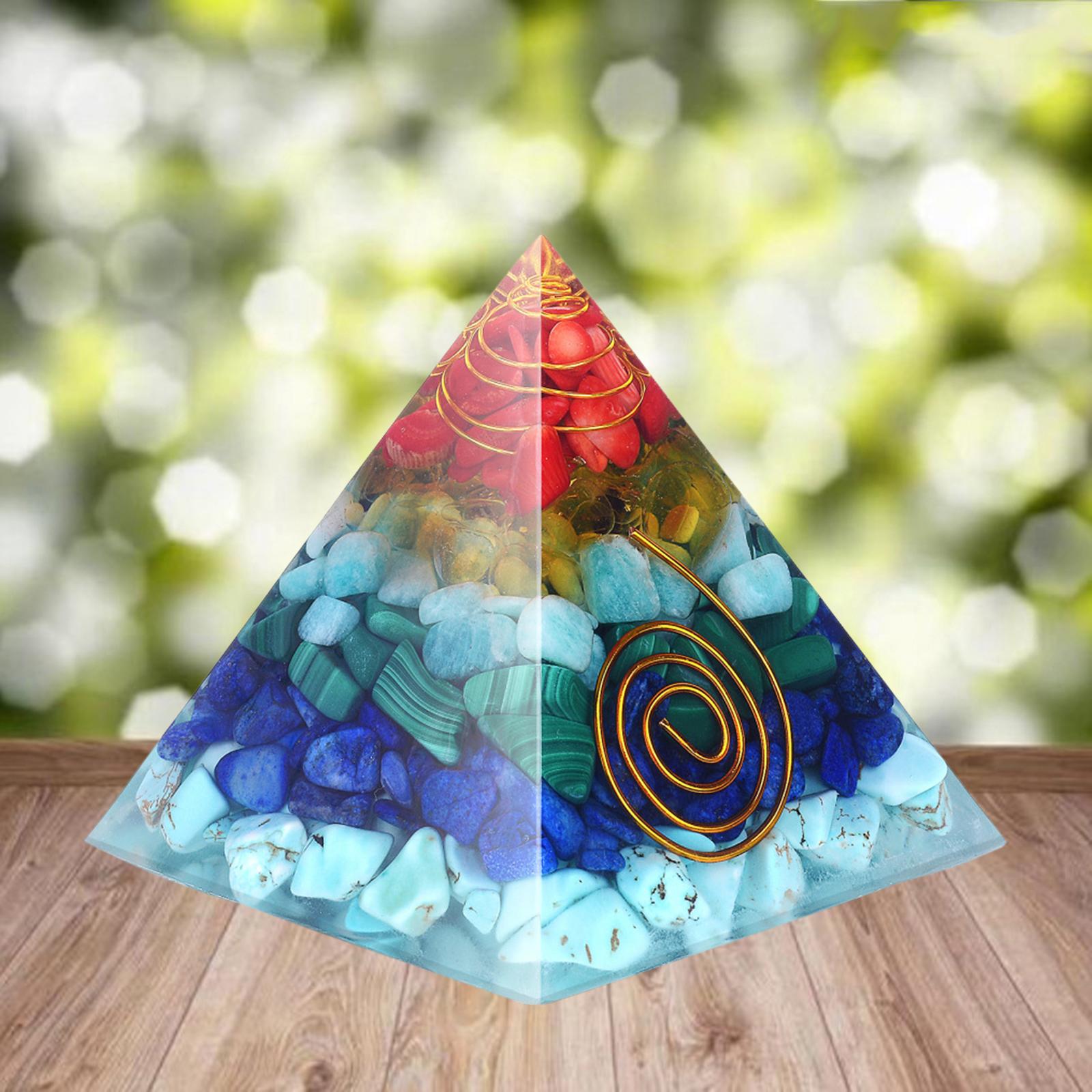 Natural Crystal Pyramid Reiki Yoga Meditation Gemstone Heal Stone