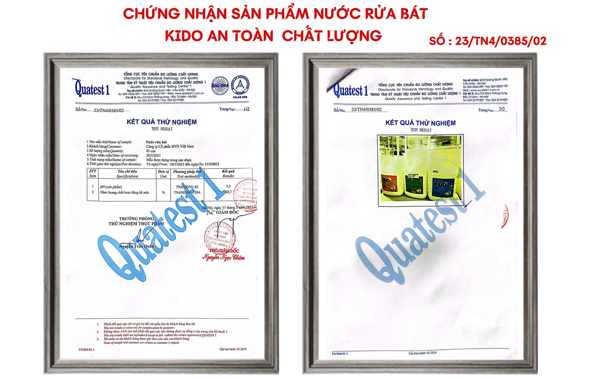 Nước Rửa Chén KIDO Không Mùi 2,1 Lít - Sạch Sẽ, An Toàn, Không Lo Hóa Chất