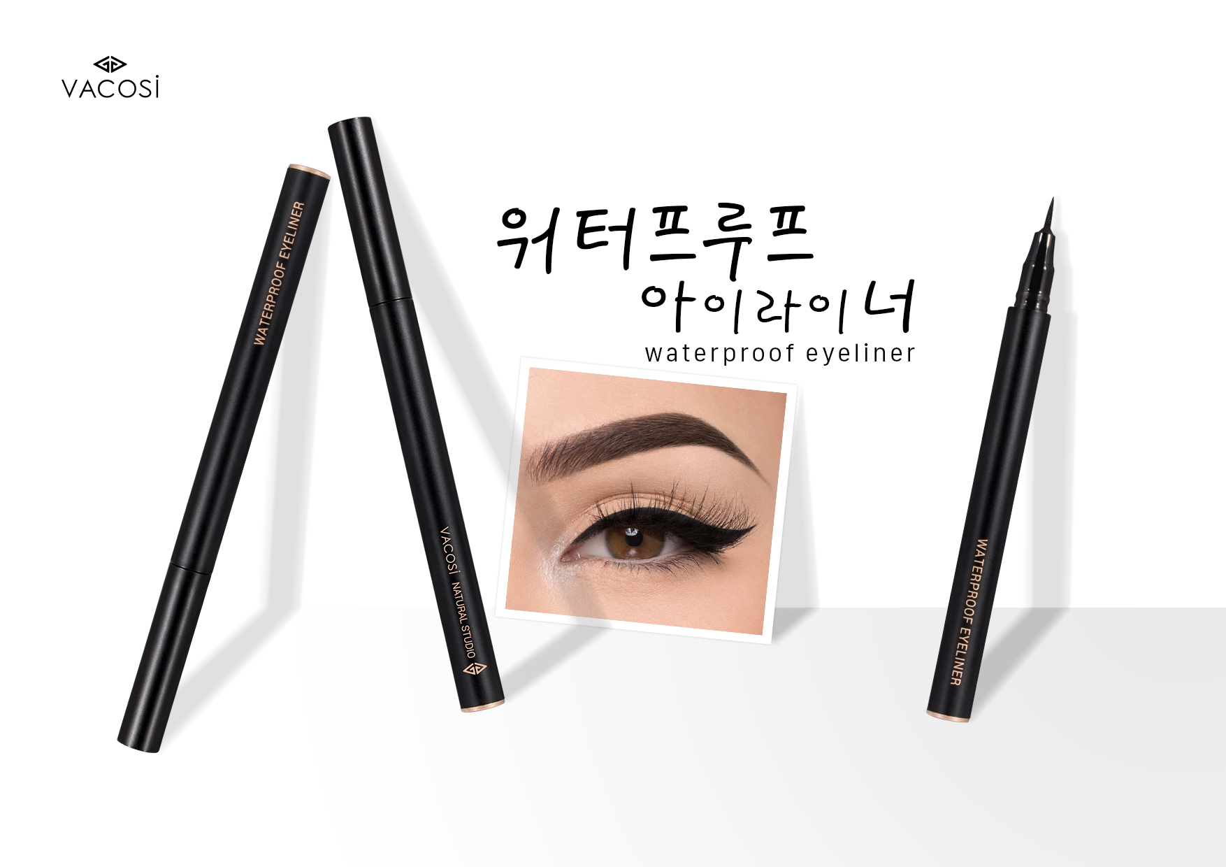 Bút Kẻ Mắt Nước Siêu Lì - Sắc Mảnh Vacosi Waterproof Eyeliner Pen