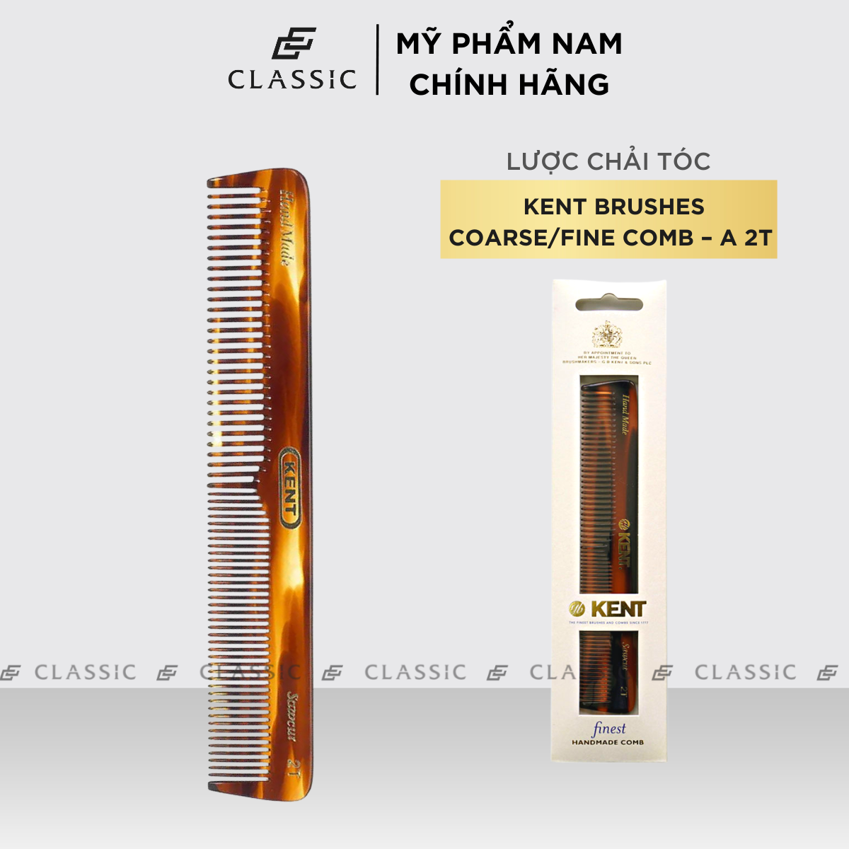 Lược chải tóc Kent Brushes Coarse/Fine Comb – A 2T