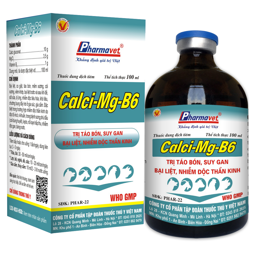 Thuốc thú y, Calci Mg B6 dùng cho chó mèo100ml
