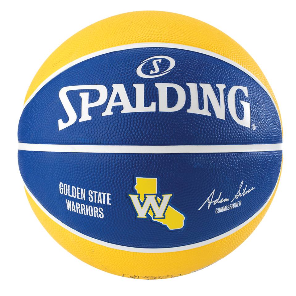 Bóng rổ Spalding Golden State Warriors - Outdoor size 7 (Tặng kim bơm bóng và túi lưới đựng bóng)