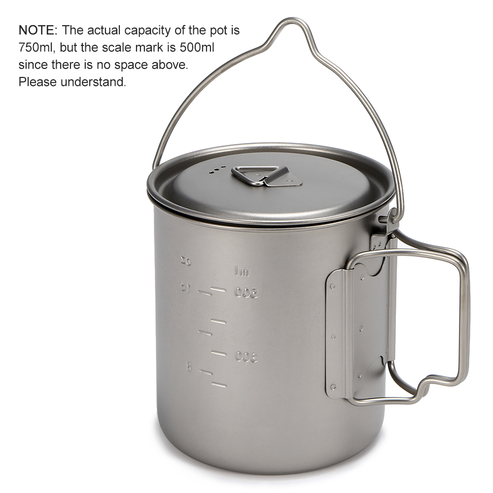 Bộ ấm chén bằng titan siêu nhẹ