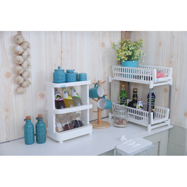 Kệ Đa Năng 3 Tầng Bằng Nhựa Cao Cấp Nachi Inochi Nhật Bản - Dùng Trong Nhà Bếp, Phòng Tắm, Phòng Ngủ   - Giao màu ngẫu nhiên