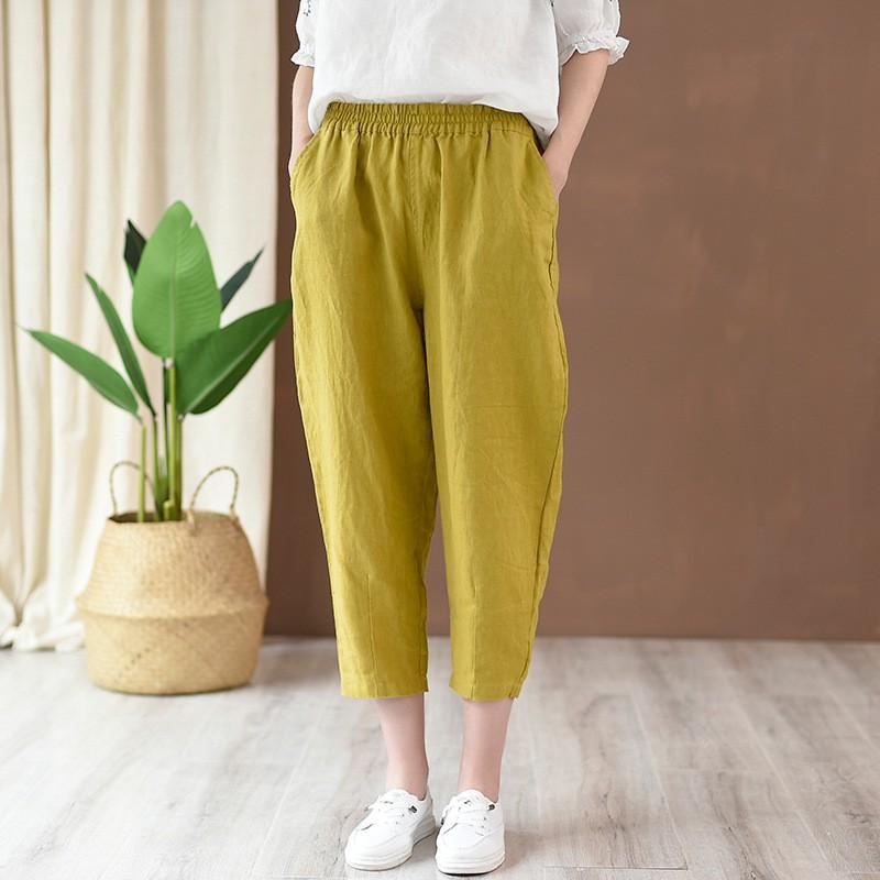 Quần Linen Baggy Nữ