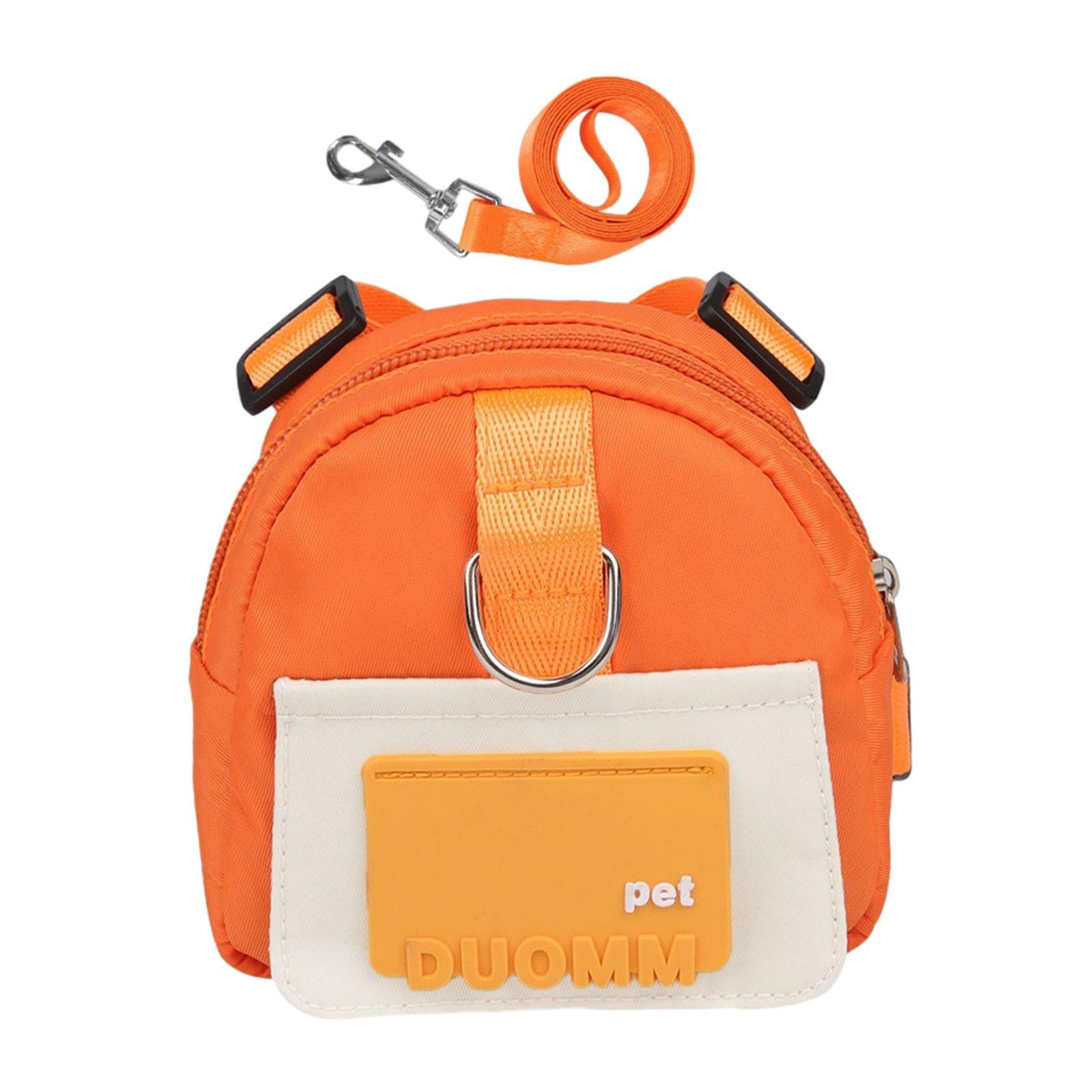 Dog Backpack Harness Dogs Puppy Bag with Harness Adjustable Puppy Dog Carriers with Leash for Daily Walking