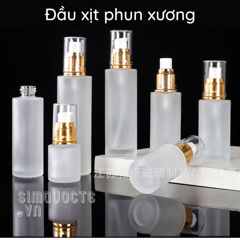 Lọ chiết mỹ phẩm thủy tinh nắp vân gỗ phong cách nhật bản