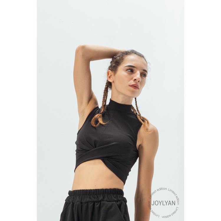 JOYLYAN - Áo Joyce Croptop Nữ Sát Nách Màu Đen Trơn Quyến Rũ Phiên Bản Giới Hạn