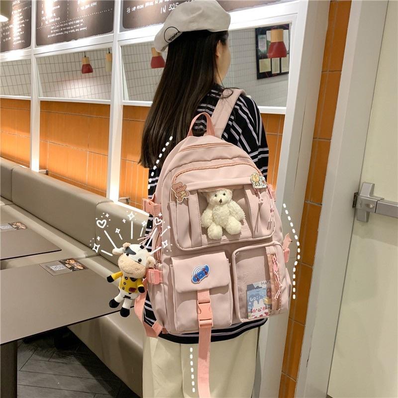 Balo Ulzzang Chống Thấm, Chống Nước, Balo ulzzang hàn quốc phối trong suốt we are young