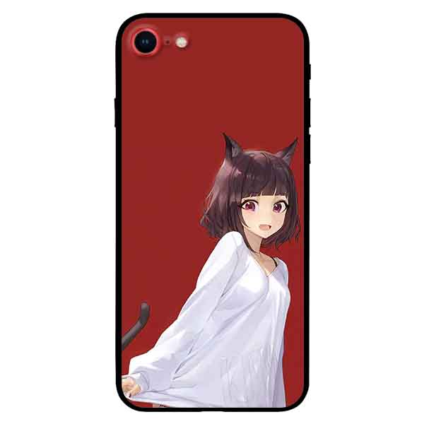 Ốp lưng in cho Iphone 7/ 8 Mẫu Cô Gái Tai Mèo