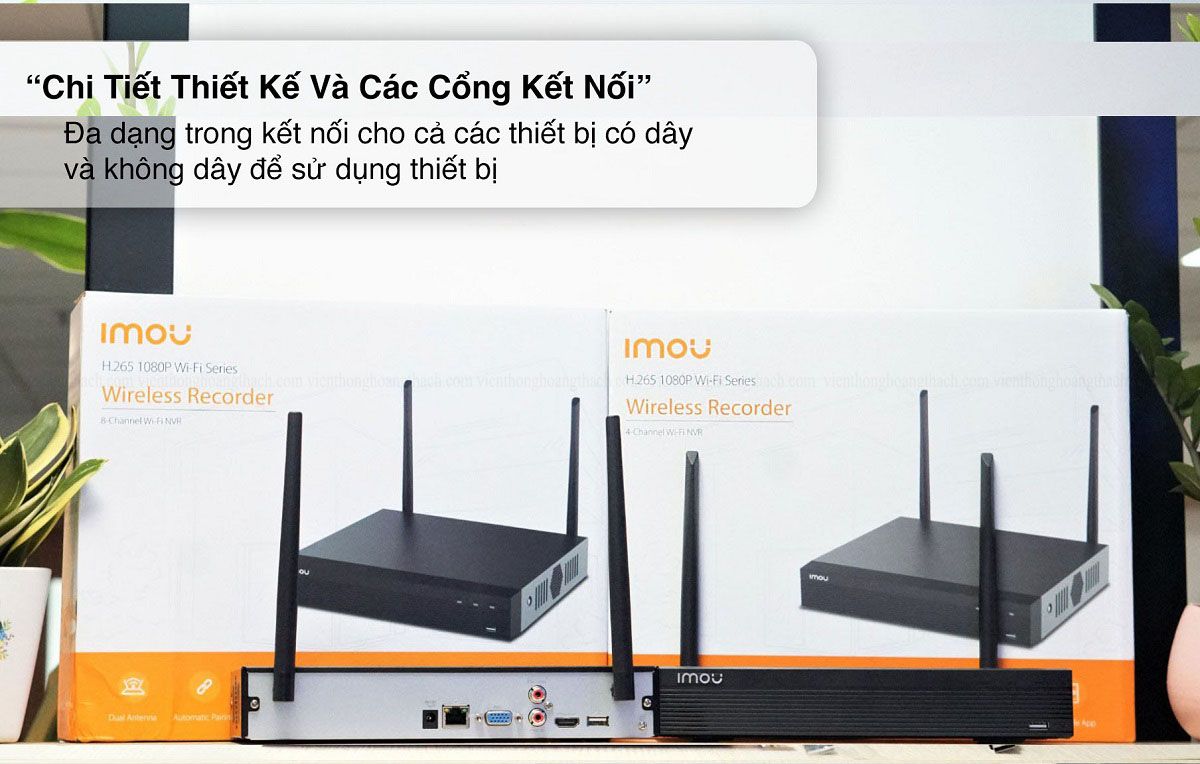 Đầu Ghi Hình Wifi 4 Kênh IMOU NVR1104HS-W-S2, Chuẩn nén H.265+ - Hàng chính hãng