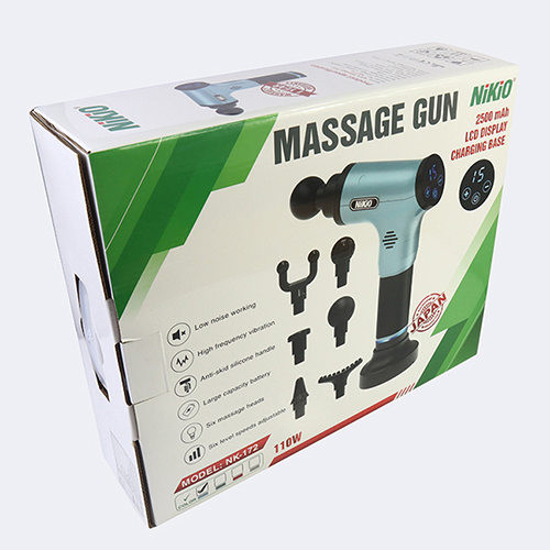Máy (Súng) Massage Cầm Tay Nikio NK-172 - Kỹ Thuật Mát Xa Bộ Gõ Tân Tiến, Công Suất Cực Mạnh 110W, Tác Động Cực Sâu Vào Cơ Bắp, 6 Đầu Và 6 Tốc Độ Mát Xa Giảm Căng Cứng Và Đau Nhức Cơ Nhanh - Pin Khủng 2500 mAh, Sạc Chạm Thông Minh