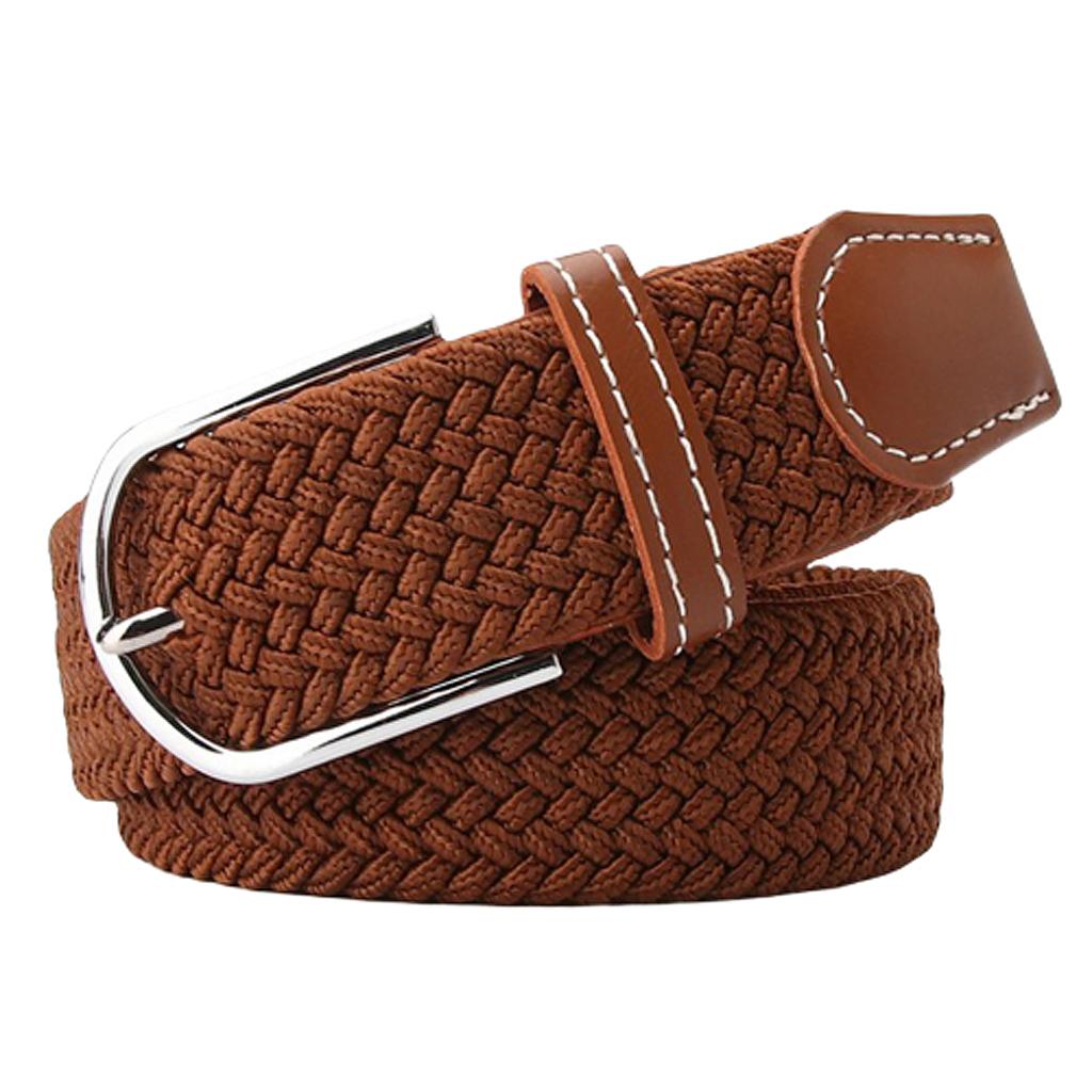 2 Pieces Men Women Knitted Canvas Belt Webbing Belt Sports Waistband Strap