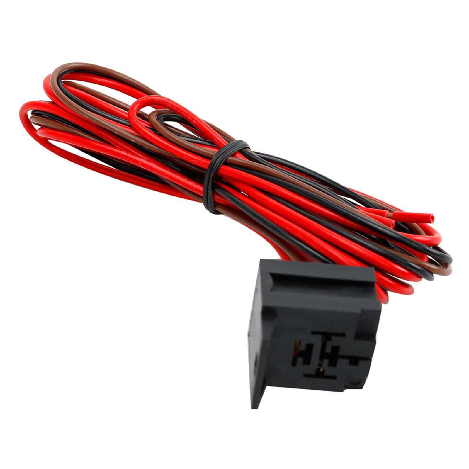 Electric 12V Fan Thermostat Control Relay Wire Harness Replaces