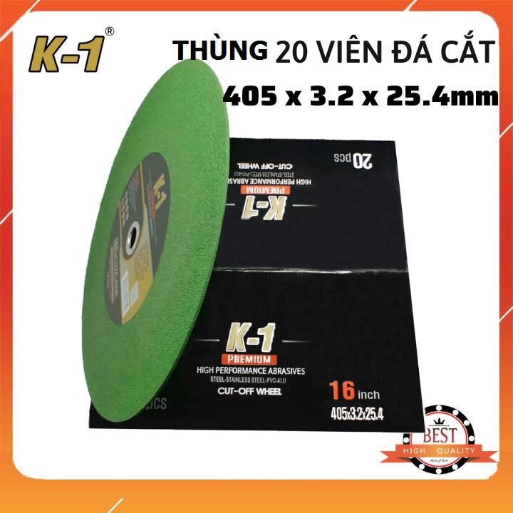 Thùng 20 viên ĐÁ CẮT SẮT 400 | Đá cắt K1 xanh 405 | Đá cắt sắt phi 400