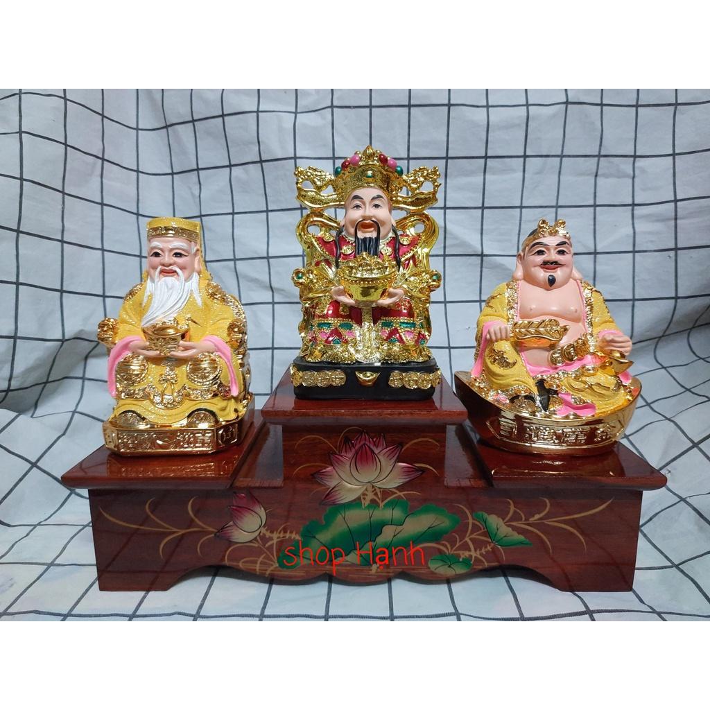 Đế kê bát hương tam cấp chạm sen
