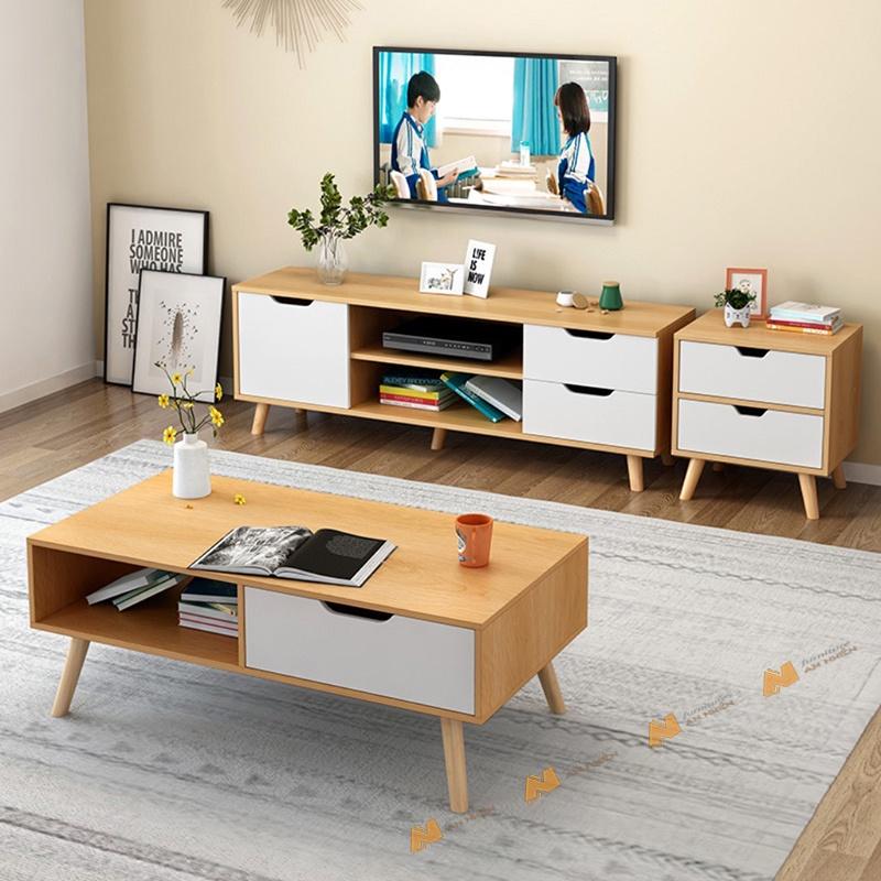 Made in VN Kệ Tivi - Bàn Trà Để Sàn Tiện Ích Hiện Đại gỗ mdf 17mm công ty Mộc Phát  độ bền trên 30 năm AN030