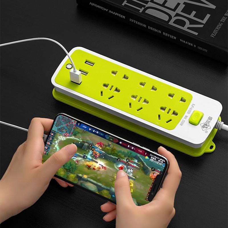 Ổ Cắm Điện Xanh Chống Giật Thế Hệ Mới Kèm 3 Cổng USB An Toàn Cho Gia Đình