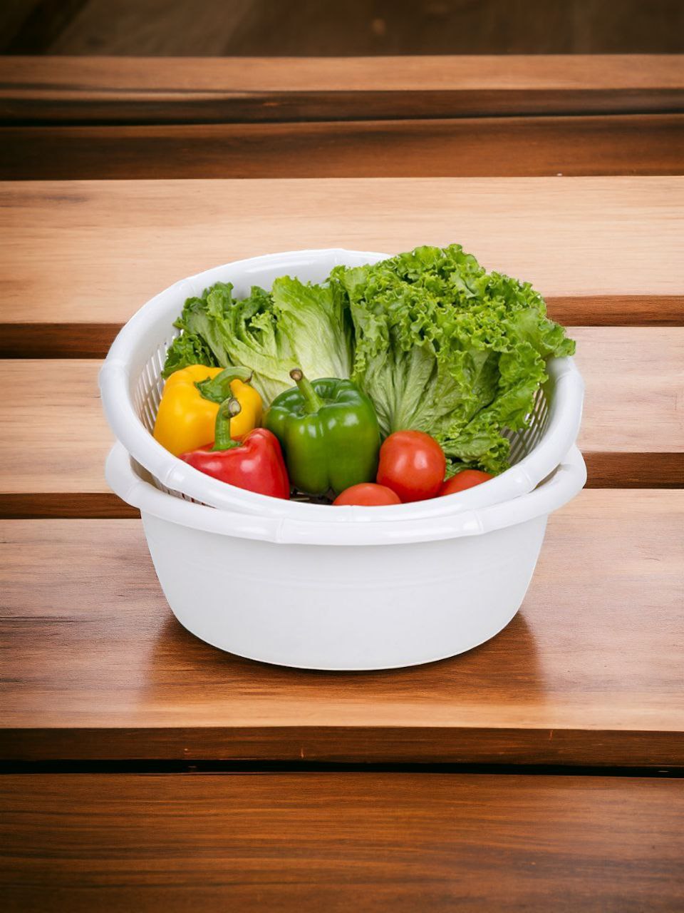 Bộ chậu rửa và rổ nhựa kiểu đốt trúc cao cấp nhiều size