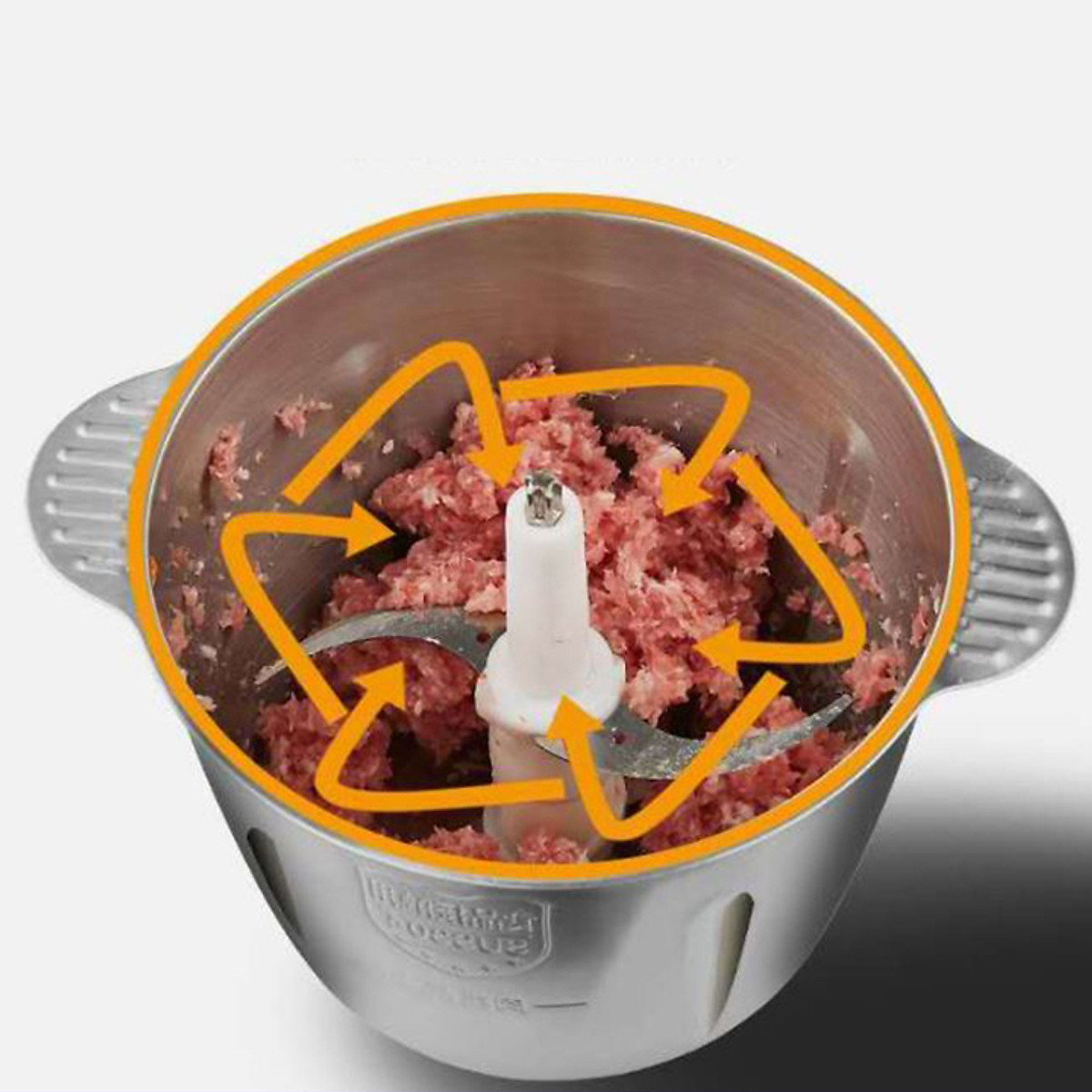 Máy xay thịt cối inox dung tích 2L , máy xay đa năng 4 lưỡi có thể dùng xay hành tỏi, xay tiêu hoặc các loại thực phẩm khác