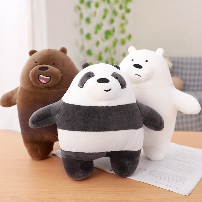 Gấu bông anh em nhà gấu We Bare Bears dạng đứng siêu mềm (20cm---&gt;40cm) vải miniso mềm mại êm ái, hàng xịn cao cấp an toàn cho trẻ nhỏ