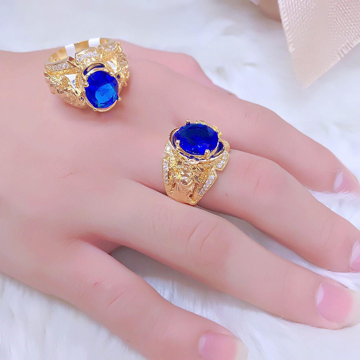 Nhẫn Nam Mạ Vàng 18K   Mẫu N11 - Tặng Kèm Hộp Trang Sức - Không Đen - Không Dị Ứng