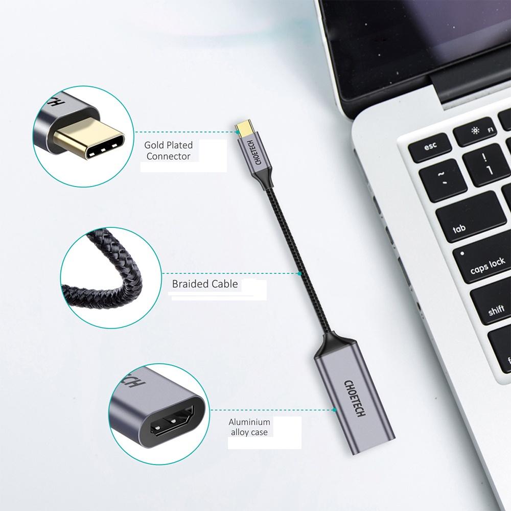 Cáp chuyển đổi USB C sang HDMI CHOETECH HUB-H10 (HÀNG CHÍNH HÃNG)