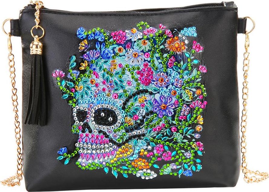 Hình Dạng Đặc Biệt Tranh Gắn Đá Bộ Dụng Cụ Da Tay Thủ Công Mẫu Đầu Lâu