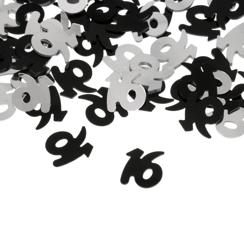 4xBirthday Celebration Confetti Party Decor Scatter Sprinkles Number16