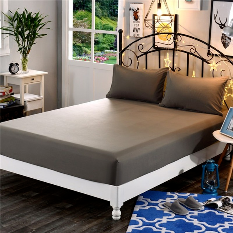 1Pc 100% Polyester Chắc Chắn Bọc Nệm Ga 4 Góc Thun Có Trang Bị Tấm Áo Gối Trang Bị Giường