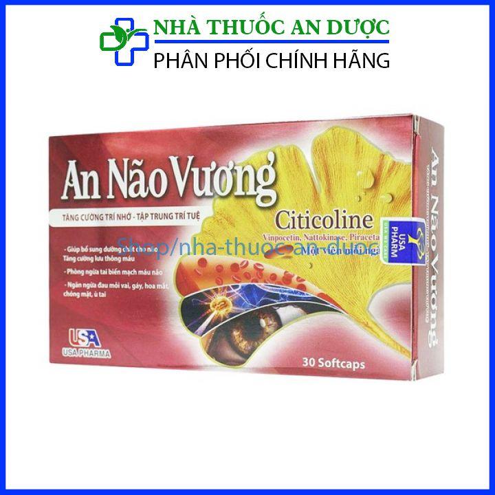 Hoạt huyết dưỡng não  an não vương tăng cường trí nhớ hộp 30 viên