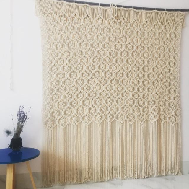 Rèm macrame size lớn- trang trí nội thất, ngoại thất - Ảnh Thật