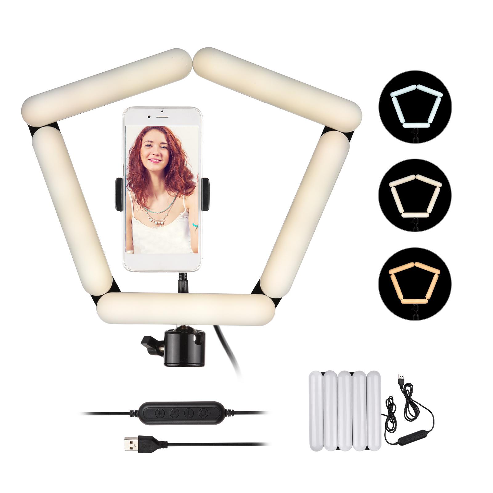 Đèn LED 5 tấm có thể gập lại Chụp ảnh với 3 chế độ chiếu sáng