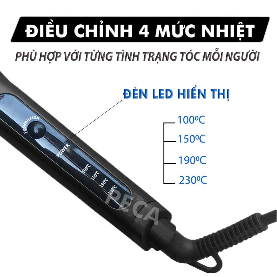 Máy uốn tóc Kemei KM-9942 nóng nhanh điều chỉnh 4 mức nhiệt độ dây điện xoay