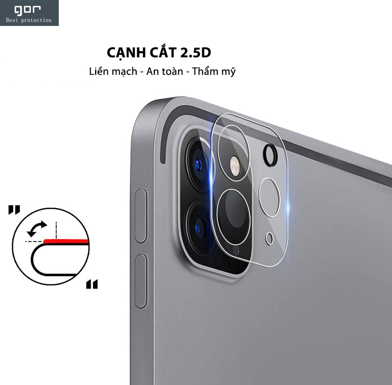 Hình ảnh Miếng Dán Kính Cường Lực Camera chống trầy GOR cho iPad Pro 11 inch / iPad Pro 12.9 inch 2020 & 2021 (Bộ 2 Miếng) - Hàng Nhập Khẩu