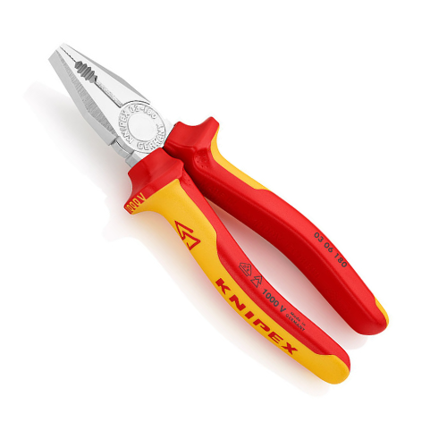 Kìm Răng Đa Năng Knipex 03 06 180 và Knipex 03 06 200 Lưỡi Cắt 60HRC Tay Cầm Cách Điện VDE 1000 Volt - Sản Xuất Tại Đức