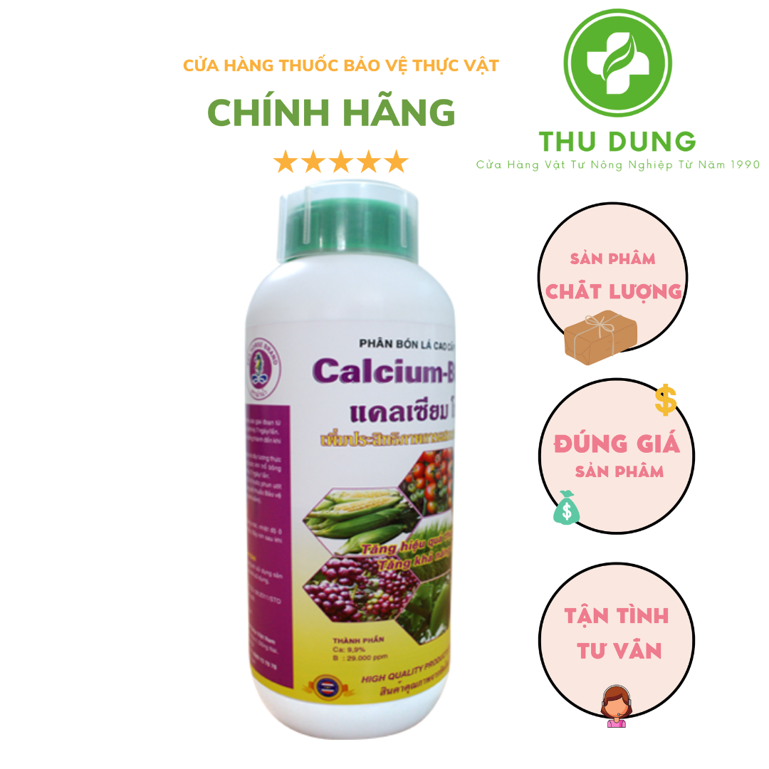 Phân bón lá sinh học Calcium BORON 500ml Tăng khả năng đậu trái, giảm rụng trái, chống nứt trái, thối trái