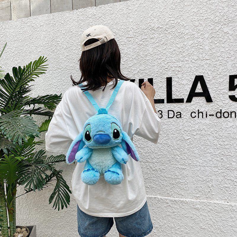 Disney Stitch Hoạt Hình Sang Trọng Trẻ Em Búp Bê Ba Lô Cô Gái Bé Trai Học