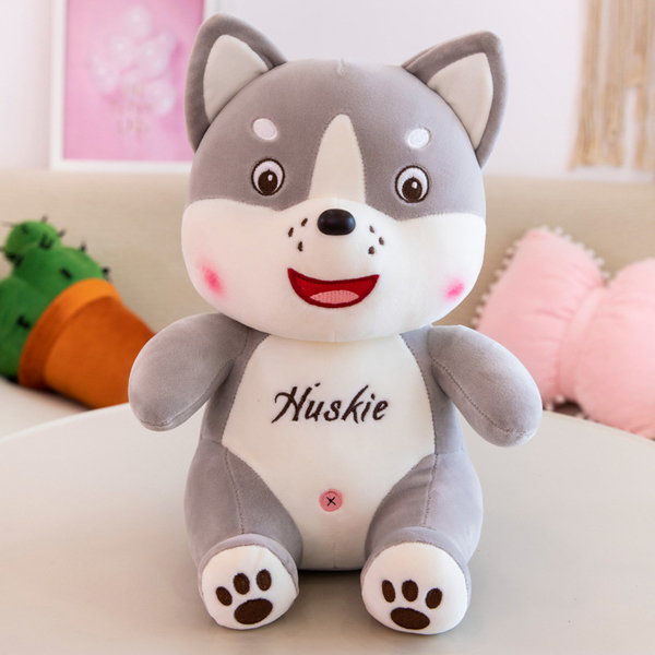 Gấu Bông Chó Huskie (50 Cm) Gb115 (Tặng 1 Đèn Led 8 Bóng Siêu Sáng Cắm Cổng Usb)