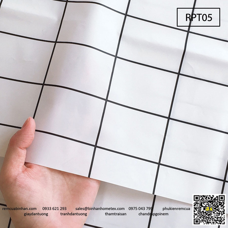 Rèm phòng tắm chống thấm nước cho phòng tắm Họa tiết sọc kẻ caro Minimalist Bắc Âu hiện đại kích thước 180*180cm