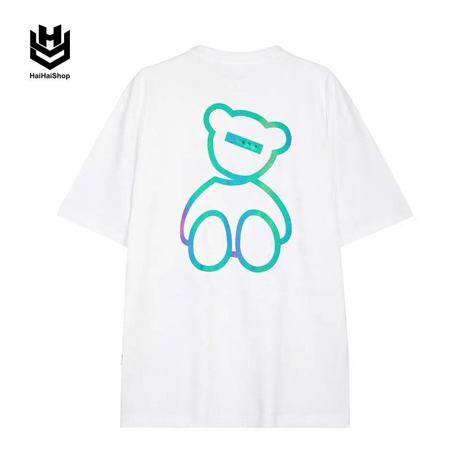 Áo Thun Phản Quang Gấu LilBear Cotton 75% Form Rộng Unisex Nam Nữ Rẻ Đẹp KIS OFFICIAL