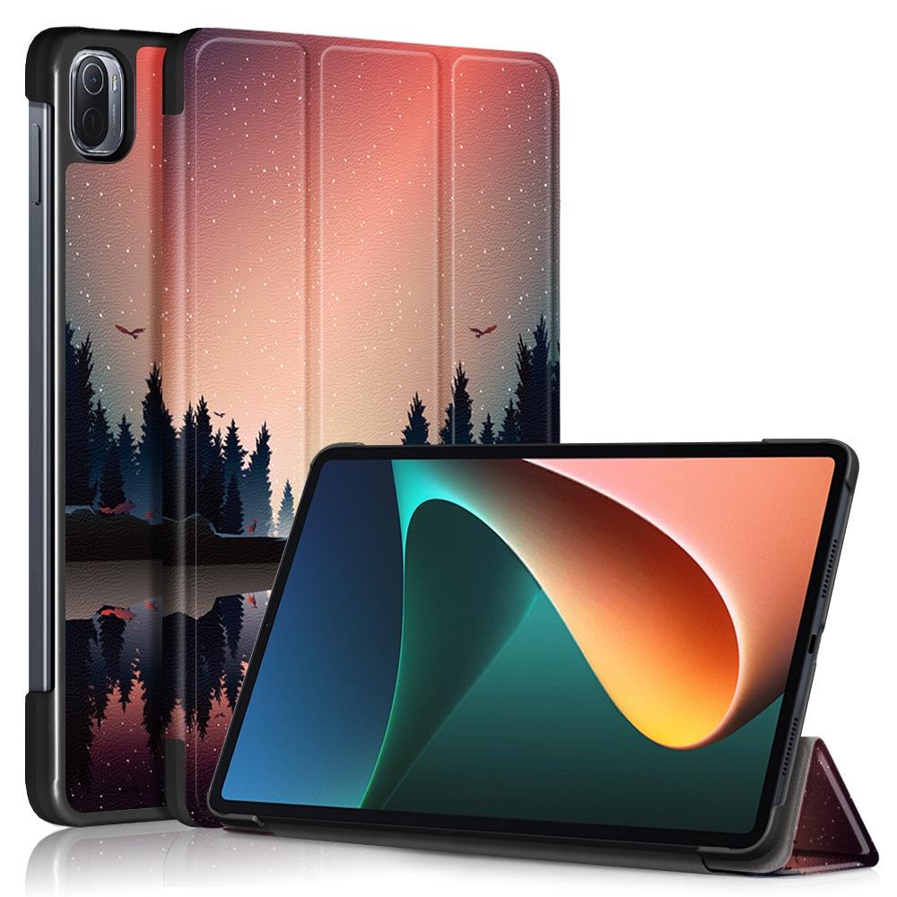 Bao da máy tính bảng nắp gập bằng da PU nhẹ nhiều góc nhìn cho Xiaomi Pad 5 Pro