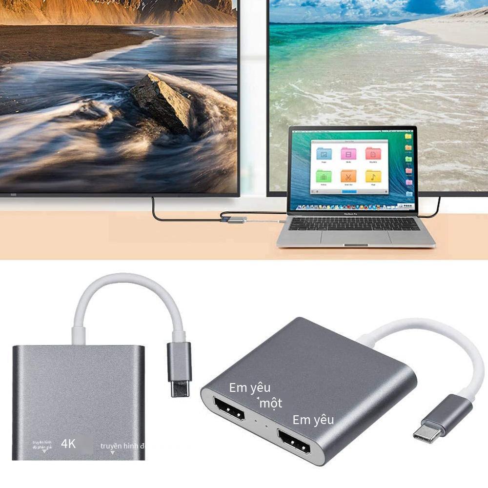 Cáp chuyển đổi màn hình máy tính ba trong một kiểu mới nhất Type-C sang HDMI Trạm nối máy tính xách tay khác