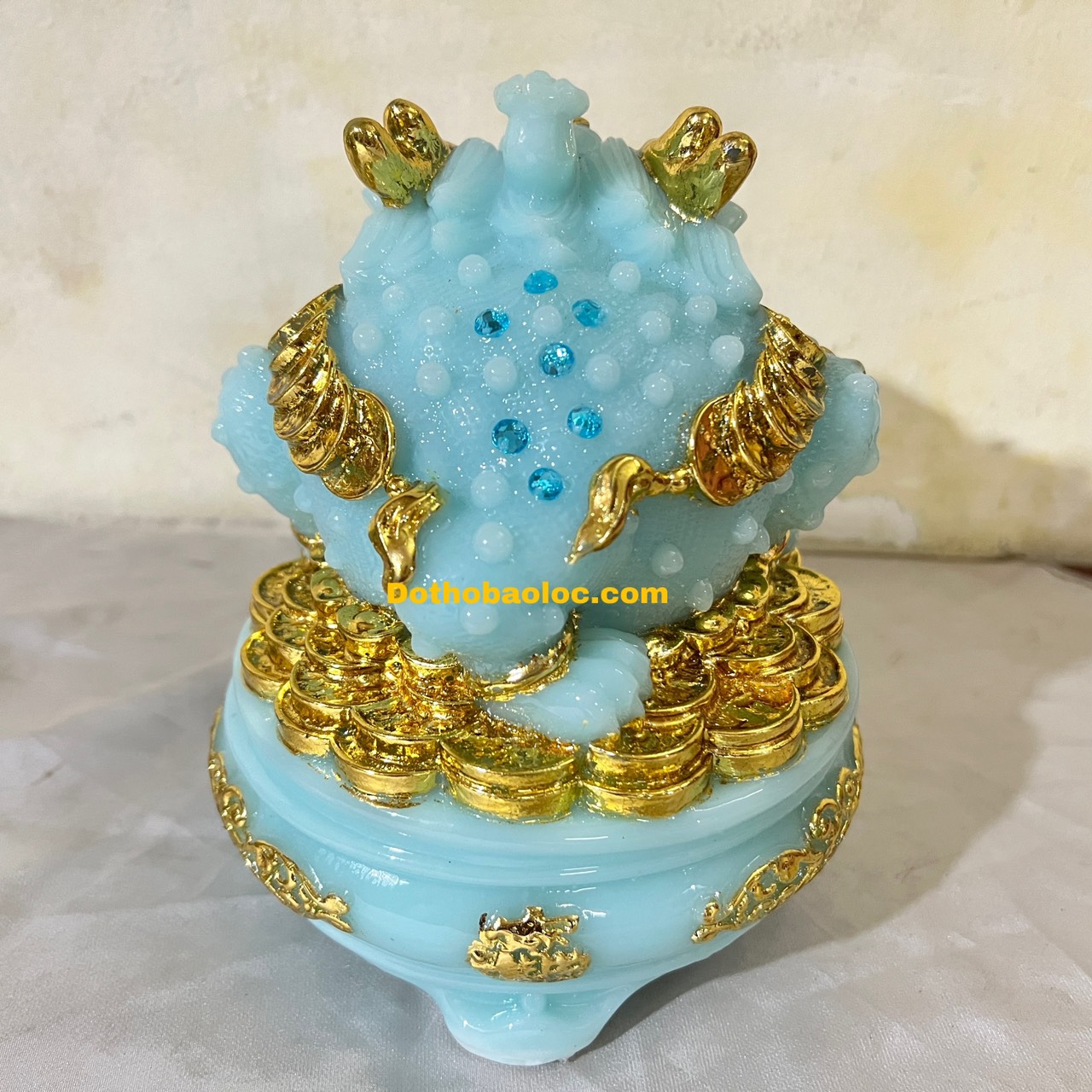 Cóc phong thủy, Thiềm Thừ để trên bàn thờ Thần Tài chiêu tài hút lộc cao 18cm