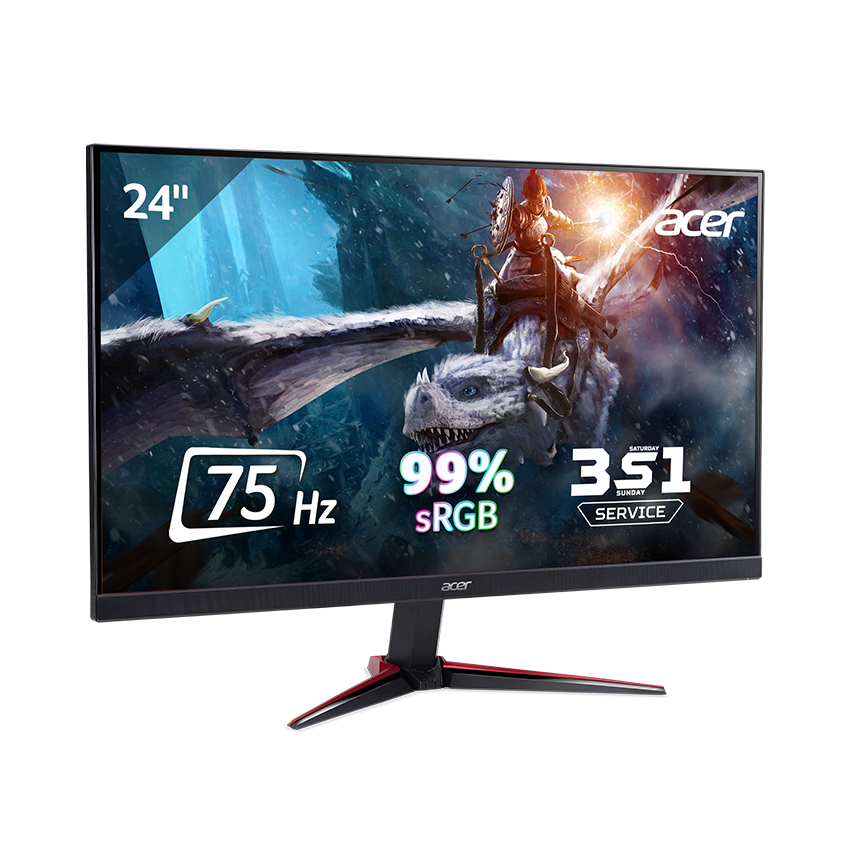 Màn hình Acer Nitro VG240Y (23.8&quot;/FHD/IPS/75Hz/1ms/250nits/HDMI+VGA+Audio/Freesync) - Hàng Chính Hãng