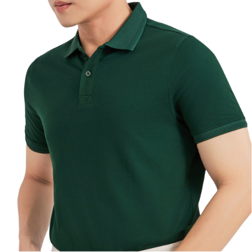 Áo polo nam PO-A02-61G Basic chất liệu vải CVC mềm mịn, 8 màu - Black Devil