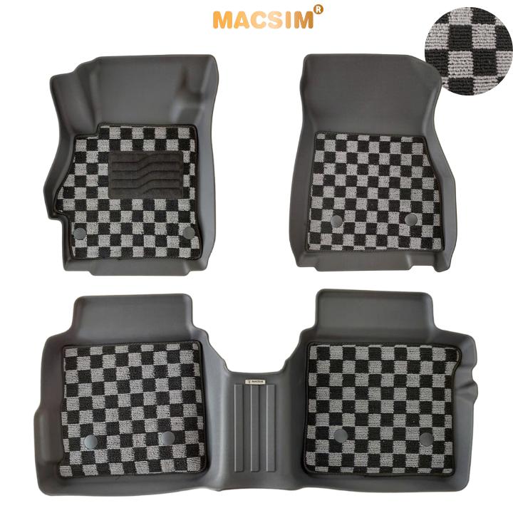 Thảm Lót Sàn 2 Lớp TPE Macsim Nissan Almera 2021+ Chuẩn Form, Bền, Không Mùi ( dệt thô caro 2 lớp sd3 ct)