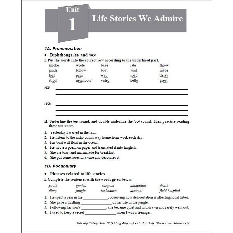 Bài tập tiếng anh 12 Global Success - Kết nối tri thức( tặng file đáp án) (HA-MK)